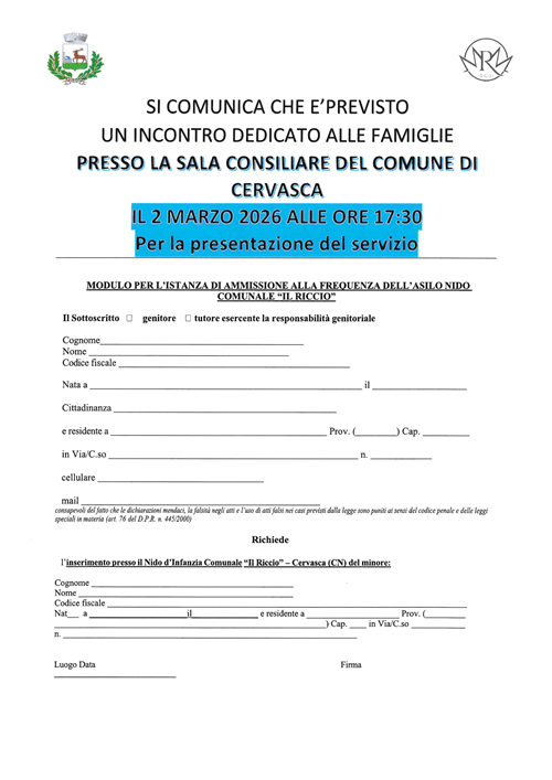 Servizio nuovo micronido