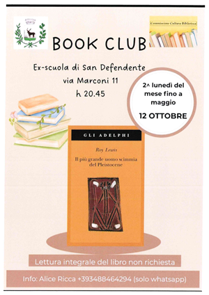 
book club -  il piu' grande uomo scimmia del pleistocene
