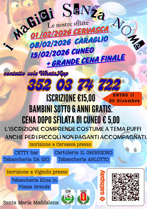 Pronti per Carnevale? Partecipa con "I MAGICI SENZA NOME"